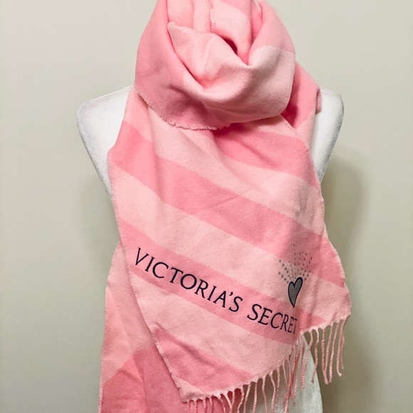Victoria's Secret Accessories - NWOT💗 Victoria’s Secret Pink Striped Scarf